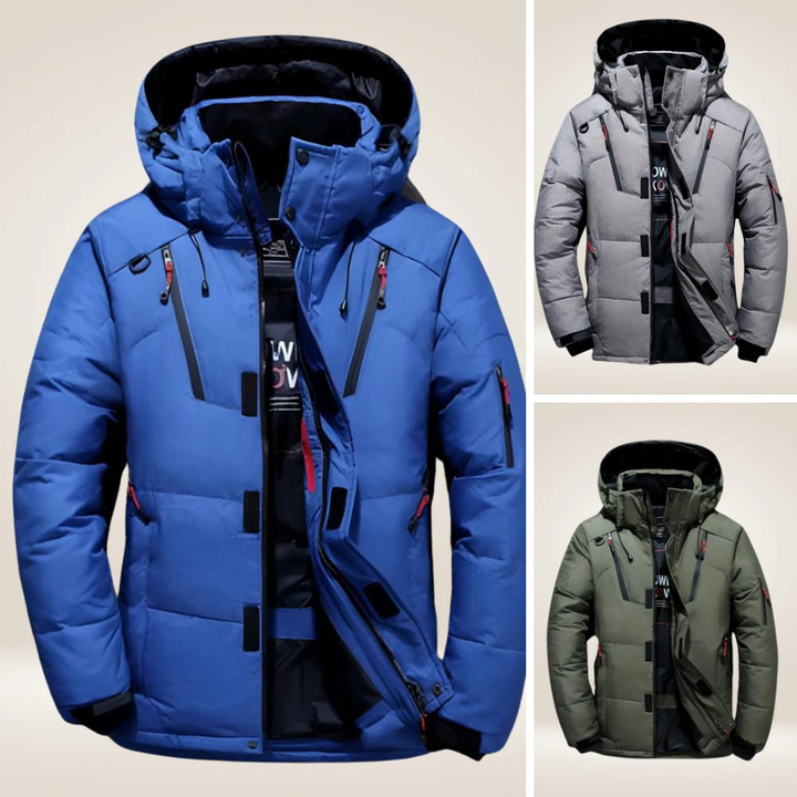 Paul | Wind- und Wasserfeste Daunenjacke für Herren mit Kapuze und langen Ärmeln
