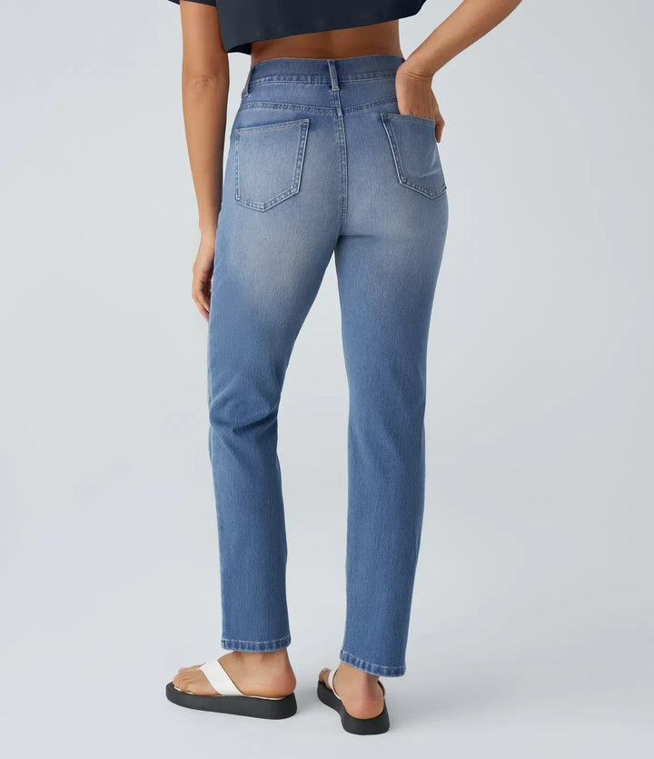 Kate | Elastische und Bequeme Hose für Damen mit weiter Passform und hohem Bund