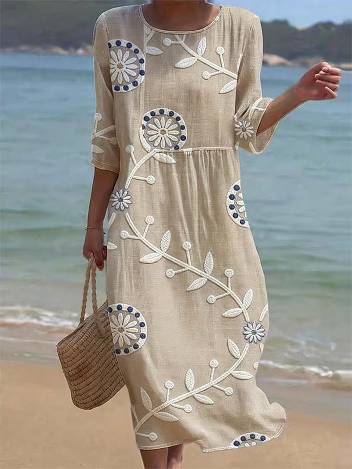 Charlotte | Lässiges Halbarm Kleid für Damen mit Blumenmuster
