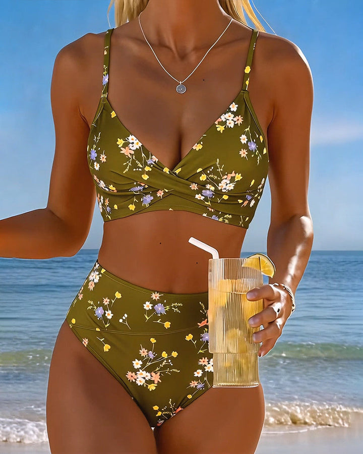 Giada | Damen geblümter Bikini mit drahtfreiem BH