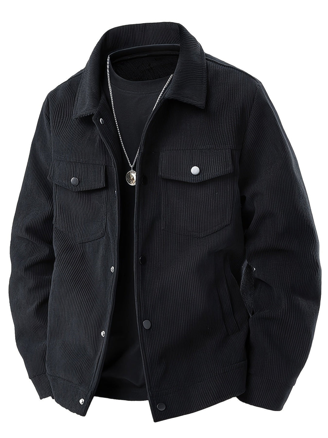 Elegante Cordjacke für Herren mit langen Ärmeln