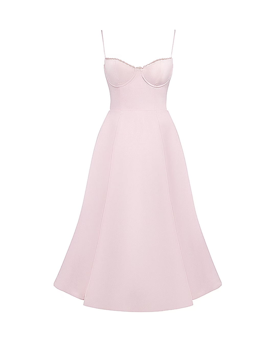 Ophira | Elegantes Korsett-Midi-Kleid für Damen mit Spaghettiträgern