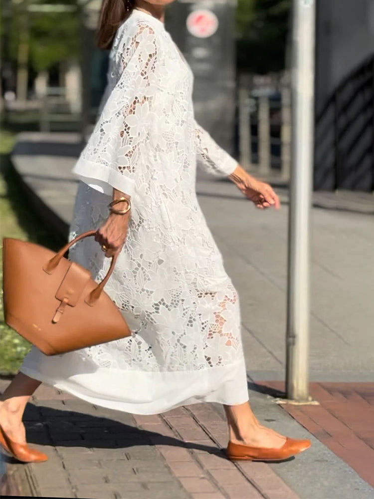Grace | Modernes Fließendes Raffiniertes Midikleid für Damen