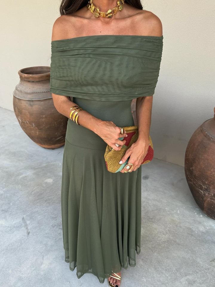 Serena | Damen Maxi Off-Shoulder Kleid