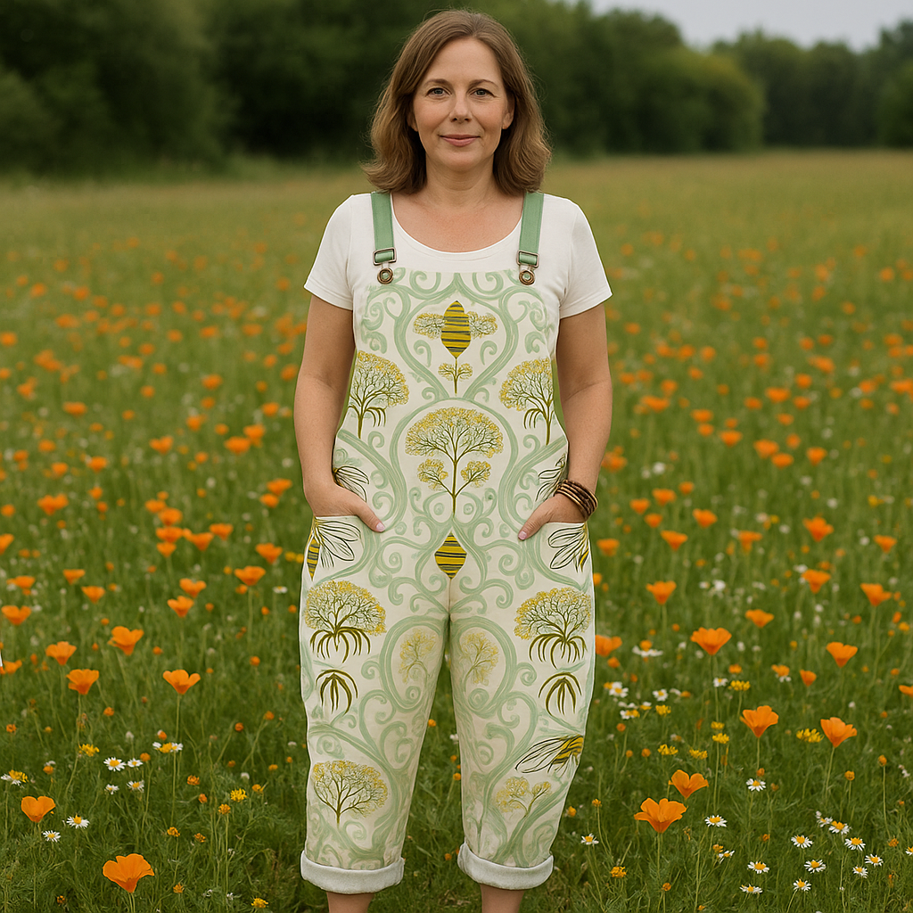 Vintage Floral Jumpsuit | Müheloser Komfort und Stilvolles Weites Bein Design für Damen