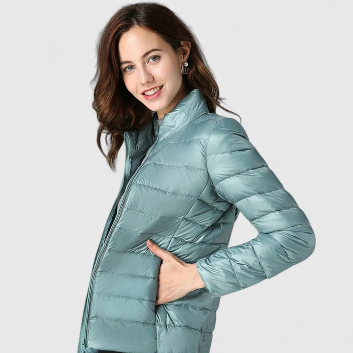 Melorynne Elegante Jacke für Damen mit Rundhalsausschnitt und langen Ärmeln