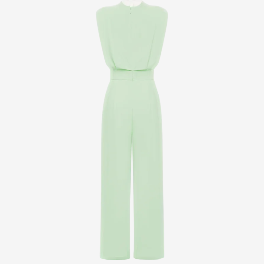 Ariia Maßgeschneiderter Cinched Jumpsuit mit langen Ärmeln