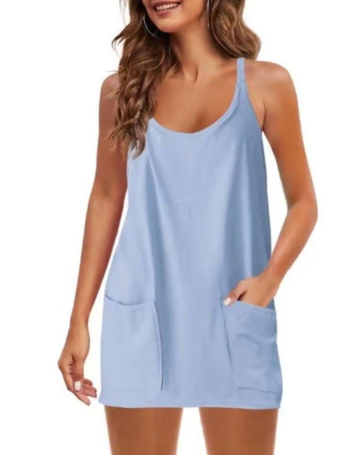 Gia | Schickes ärmelloses Jumpsuit-Kleid mit V-Ausschnitt