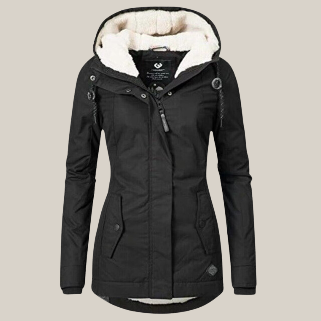 Jessica | Warm gefütterte Jacke für Damen mit Kapuze