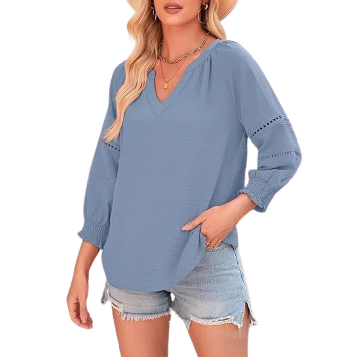 Gianna | Legere elegante Bluse für Damen mit Laternenärmeln für den Sommer