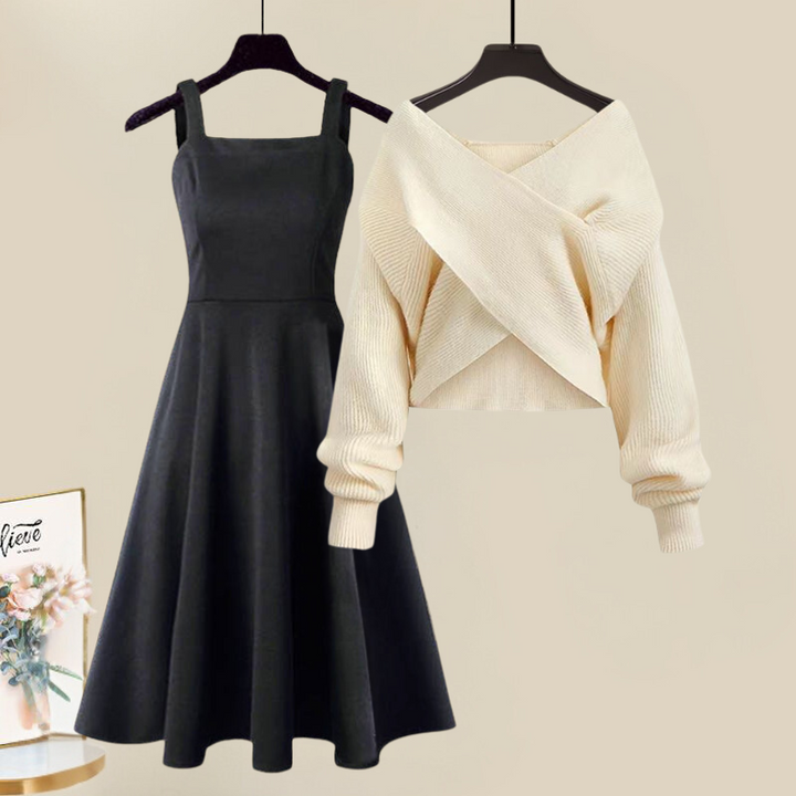 DANICA | Stilvolles Strickkleid-Set für Damen