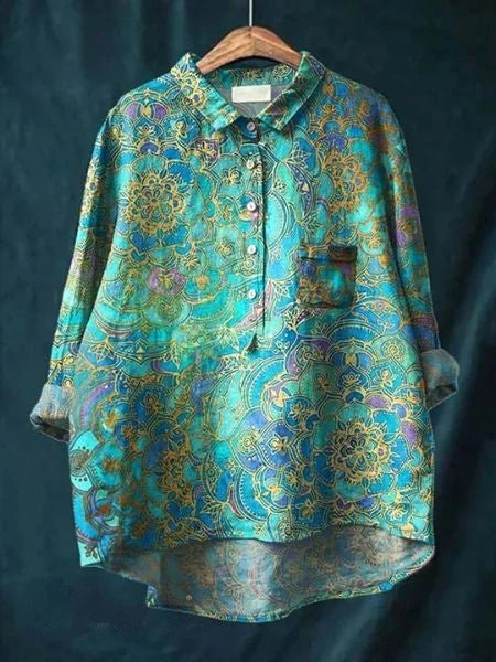 Hippie | Friedenskunst T-Shirt mit langen Ärmeln
