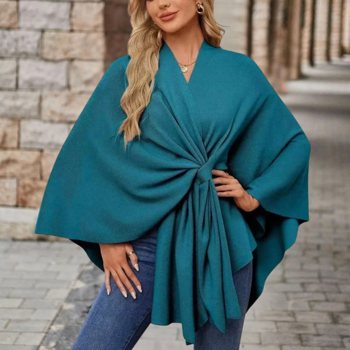 Lia | Schicker Poncho für Damen mit V-Ausschnitt