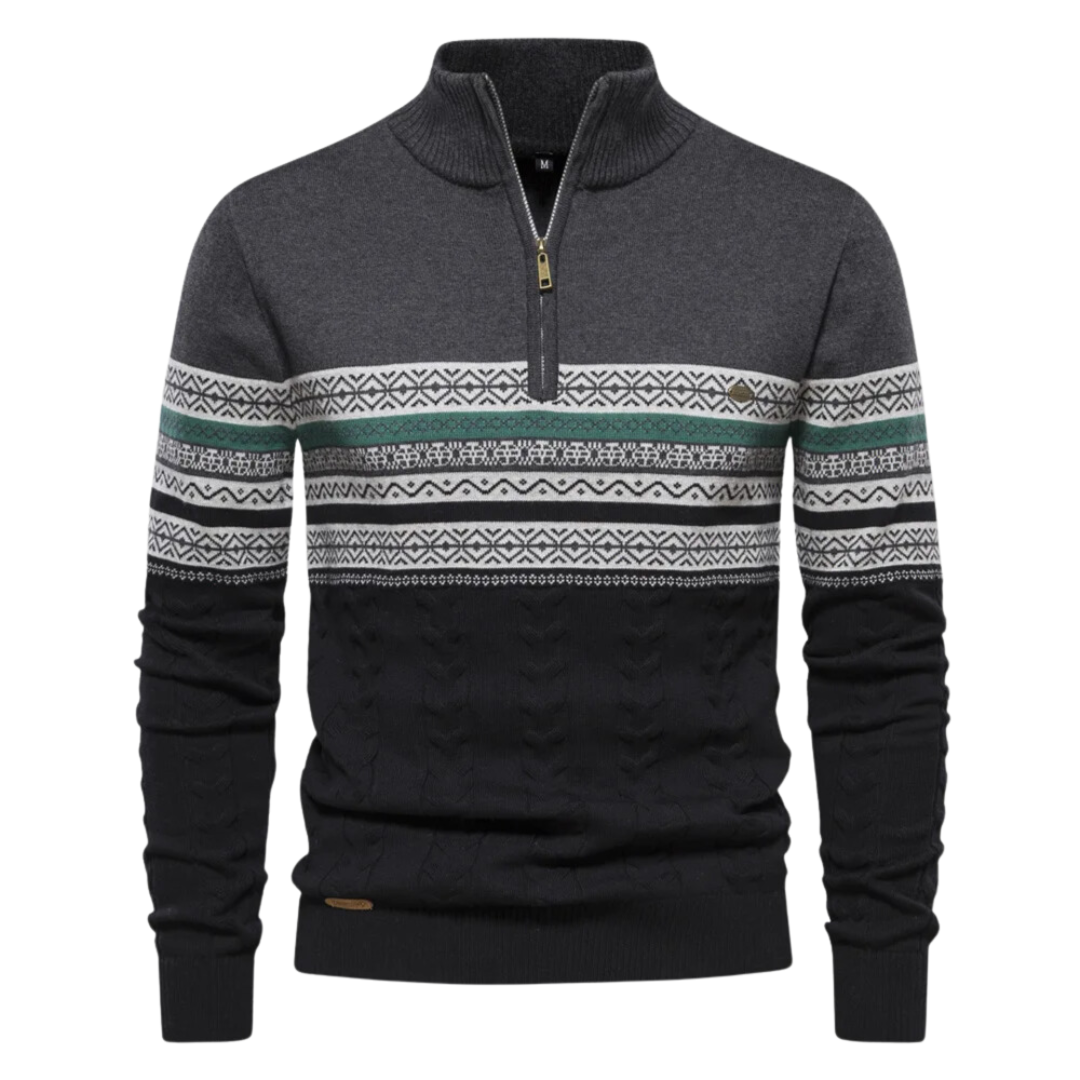 Julian | Viertel Reißverschluss Pullover für Herren mit langen Ärmeln