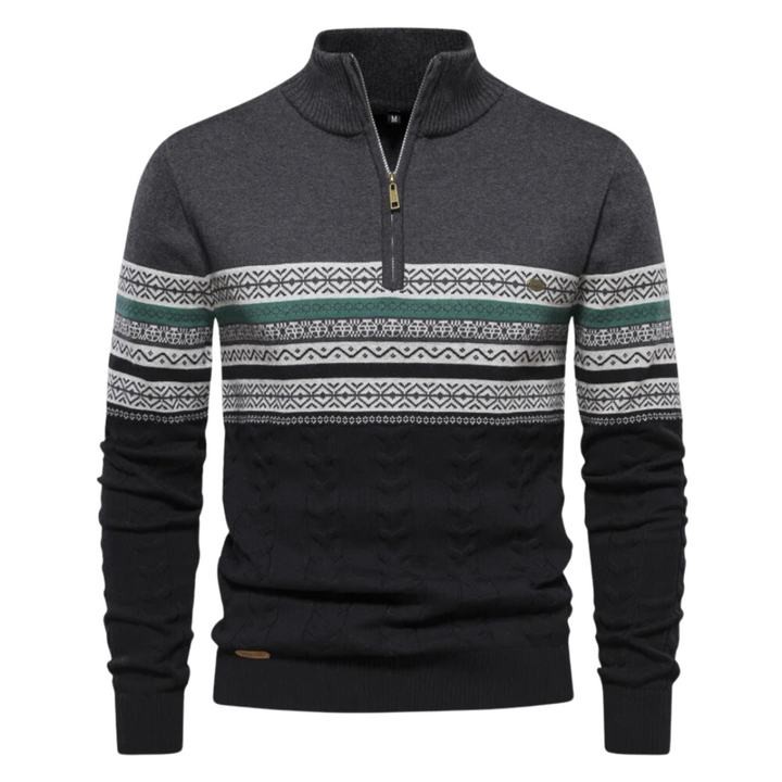 Julian | Viertel Reißverschluss Pullover für Herren mit langen Ärmeln