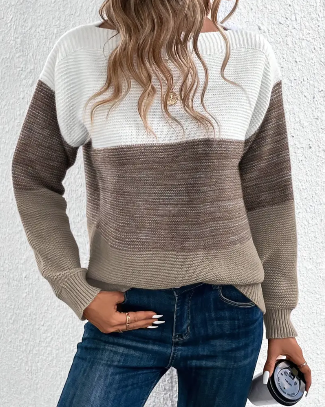 Grace | Der Langarmpullover für Damen mit Rundhalsausschnitt und langen Ärmeln