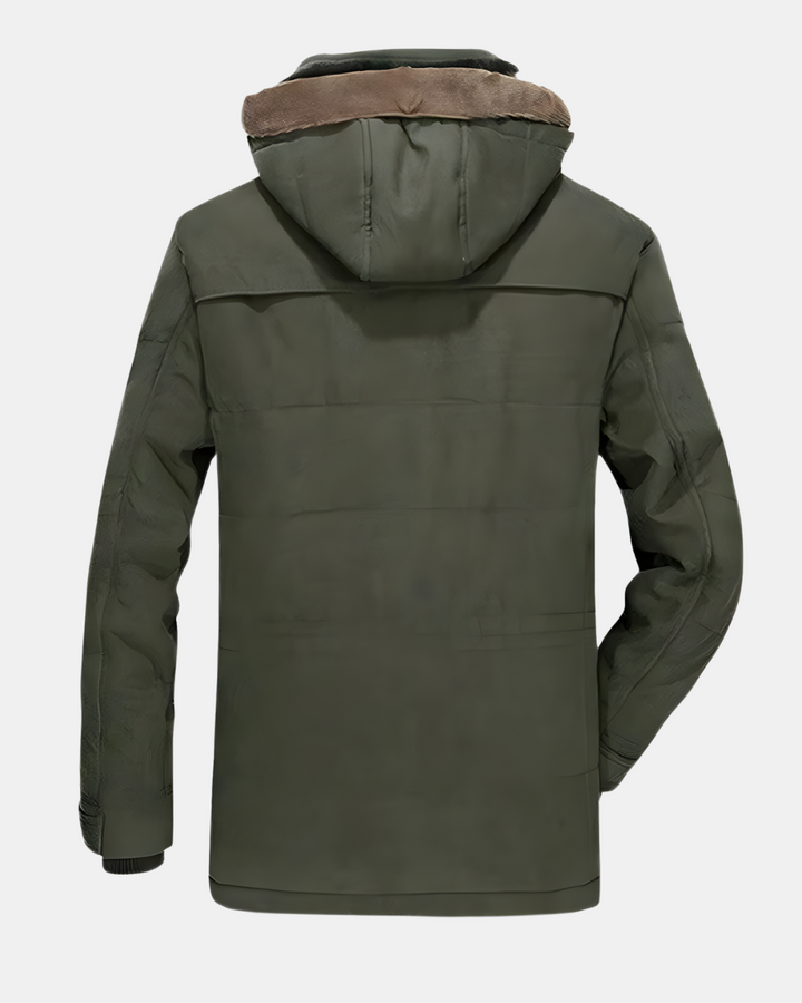 Francesco Gepolsterte Winterjacke für Herren mit Kapuze und langen Ärmeln