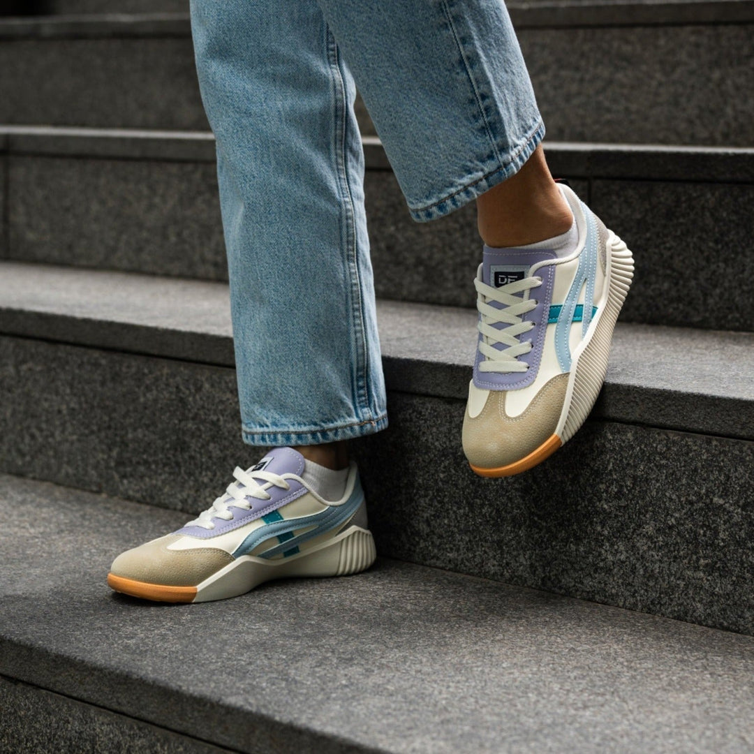DeFlorance | Ultrabequeme Vintage Sneaker für Damen mit flachem Absatz