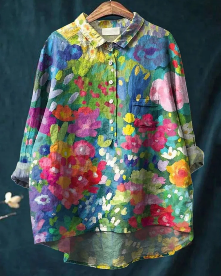 Jaclynn | Floral Shirt für Damen mit langen Ärmeln