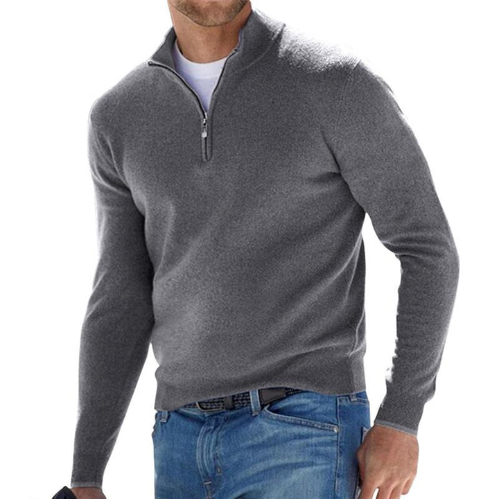 Erik | Premium-Pullover für Herren mit Reißverschluss und Stehkragen