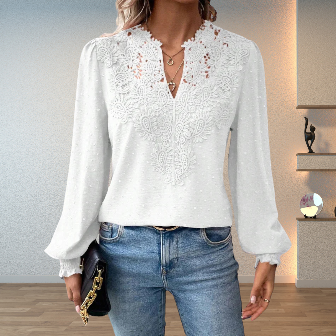 Colette | Leichte und Stilvolle Bluse mit langen Ärmeln