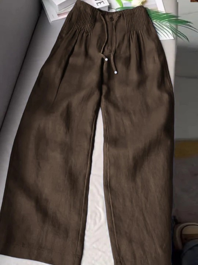 Camille | Mischung Weite Hose für Damen mit hohem Bund