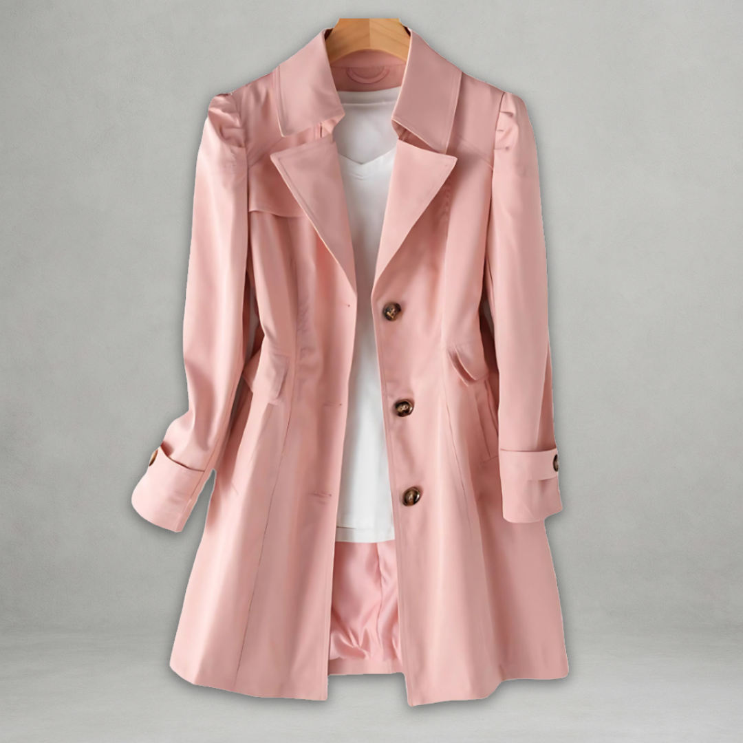 Daniela | Damen Chic Trenchcoat mit langen Ärmeln