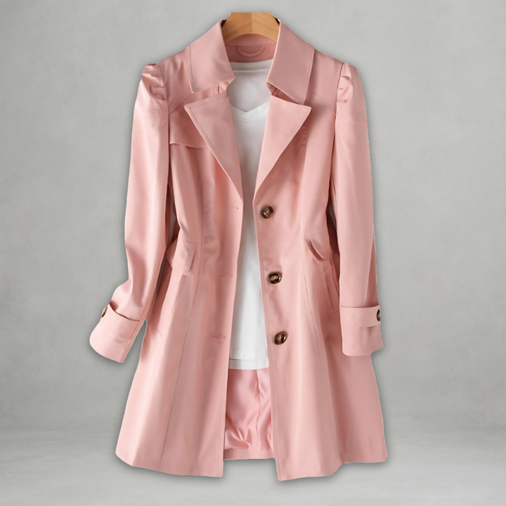 Daniela | Damen Chic Trenchcoat mit langen Ärmeln