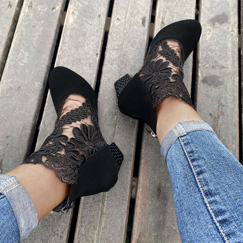 Jane | Elegante Sommer-pumps für Damen mit mittelhohem Absatz und Blumenmuster
