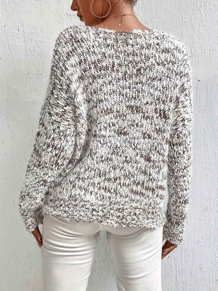 Serina | Lässiger Pullover für Damen mit langen Ärmeln und Batik-Optik