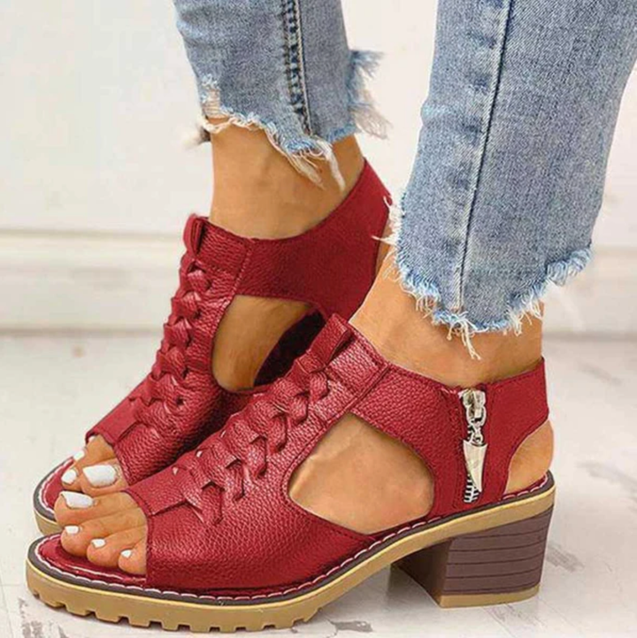 Steffie | Orthopädische Damen-Sandalen mit Blockabsatz