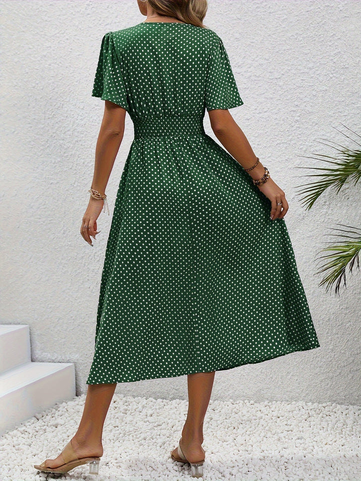 Livia | Damen Sommerkleid mit kurzen Ärmeln