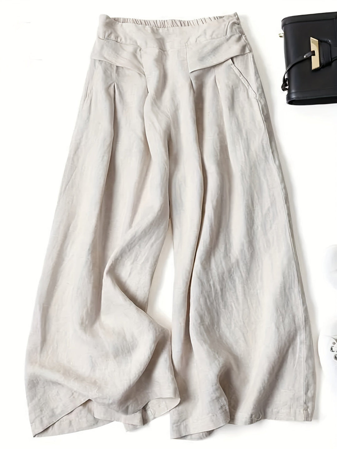 Bella | Bequeme Capri-Hosen für Damen mit weitem Bein und hohem Bund