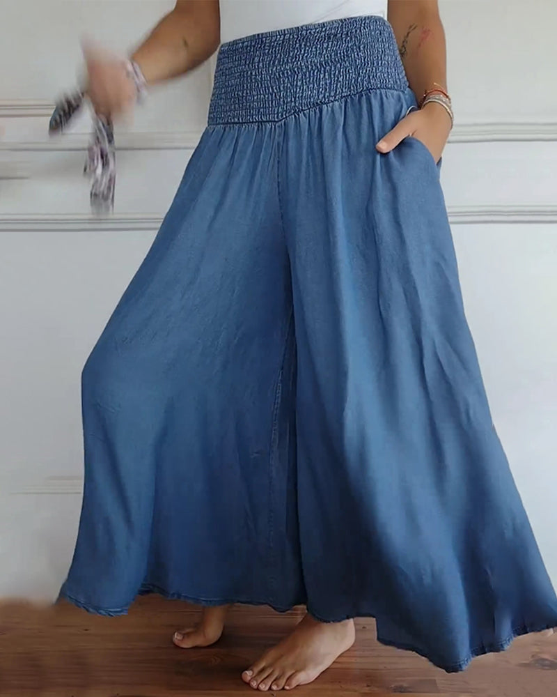 Irene | Bequeme Weite-Hosen für Damen mit hohem Bund