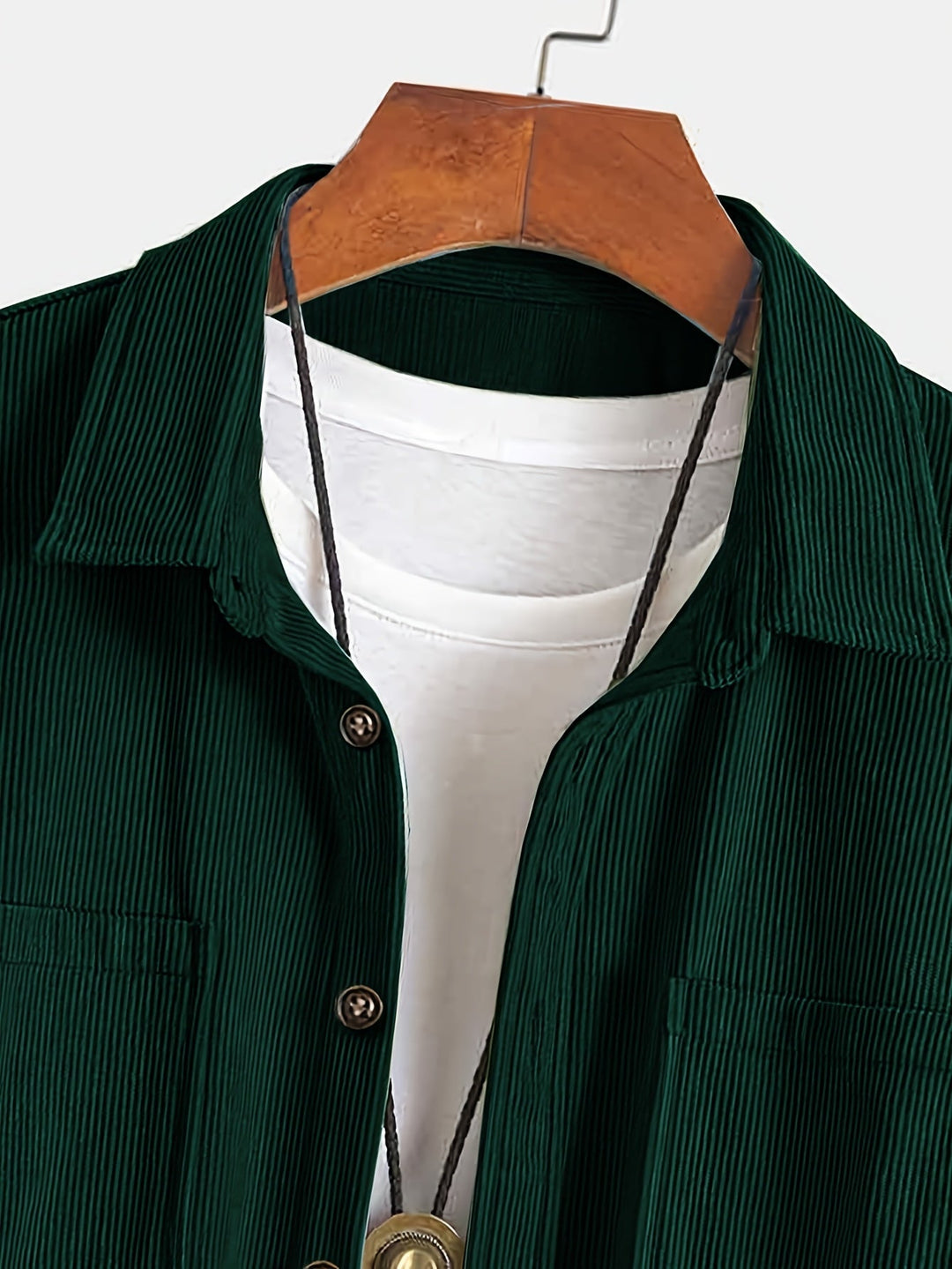 Lukas | Herren Langarm-Overshirt mit Knöpfen und Taschen