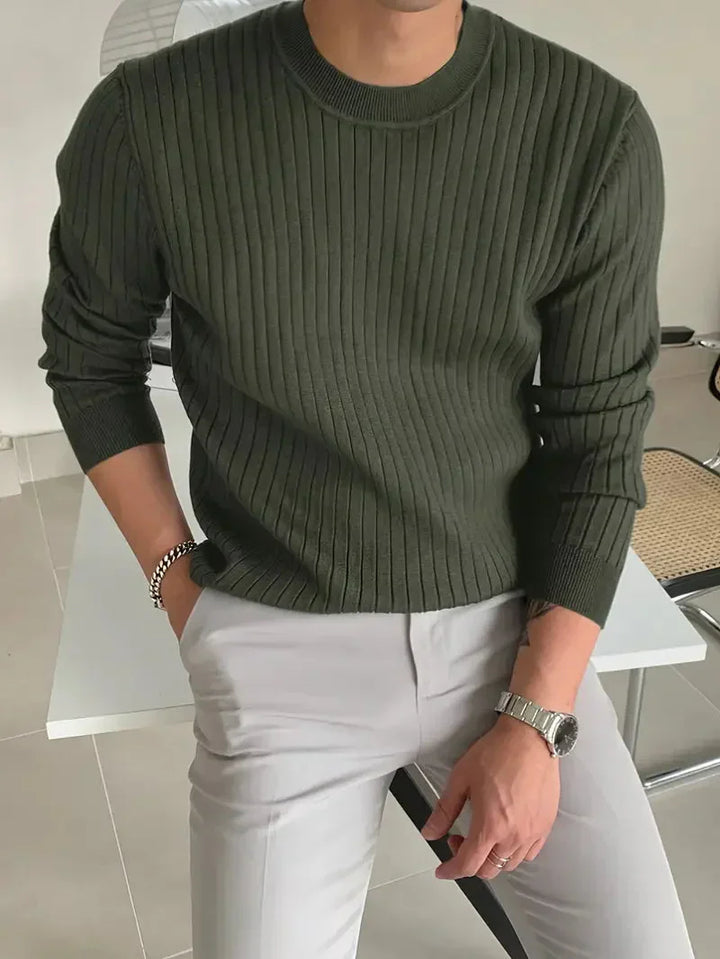 Brit und Boho | Mike Essential Rundhalspullover mit Rundhalsausschnitt