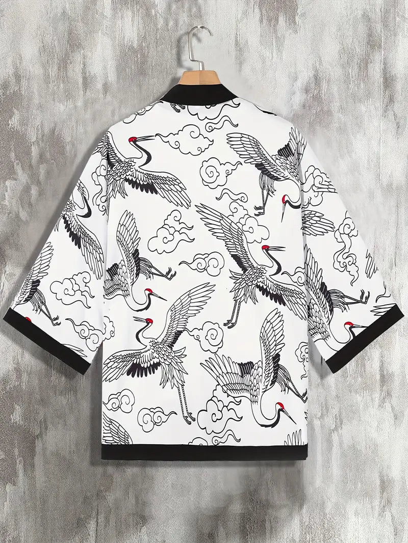 Aki | Leichter Kimono-Cardigan für Herren mit 3/4-Ärmeln