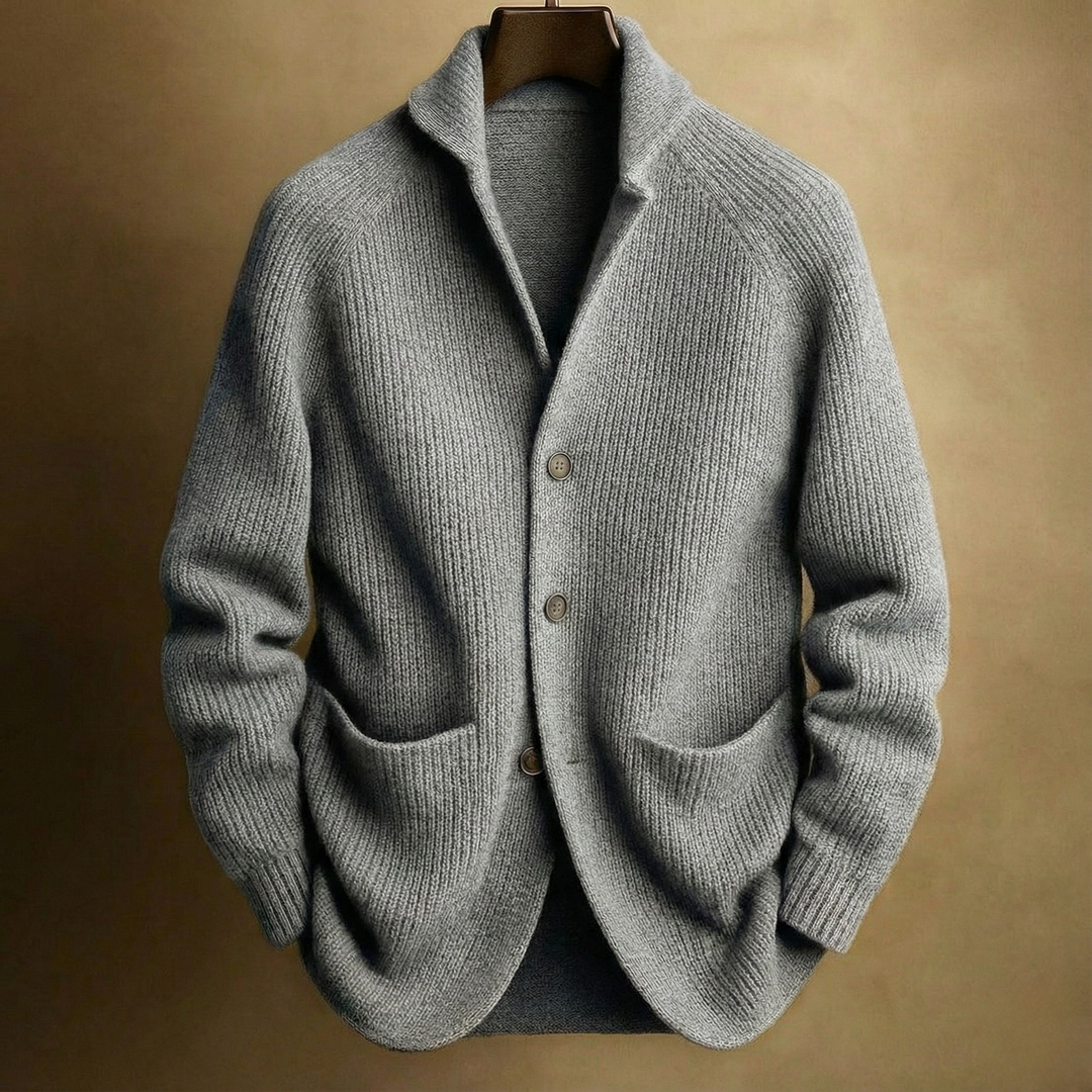 SILVORO | Herren Cordjacke mit V-Ausschnitt und langen Ärmeln