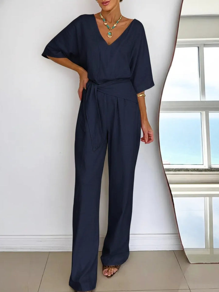 Modischer Damen-Jumpsuit mit langen Ärmeln
