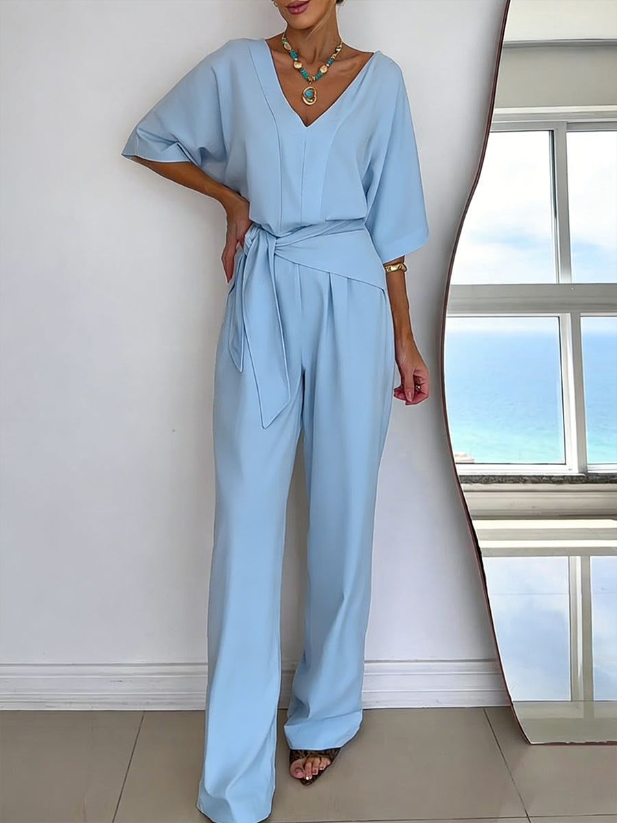 Modischer Damen-Jumpsuit mit langen Ärmeln