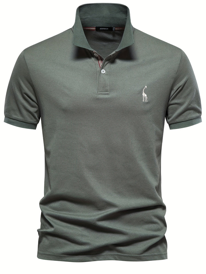 Leonardo | Herren besticktes Poloshirt mit kurzen Ärmeln