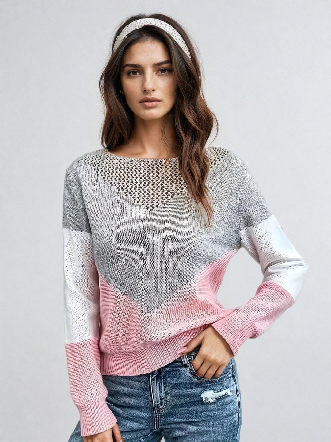 Silvia | Lässiger Strickpullover für Damen mit Rundhalsausschnitt