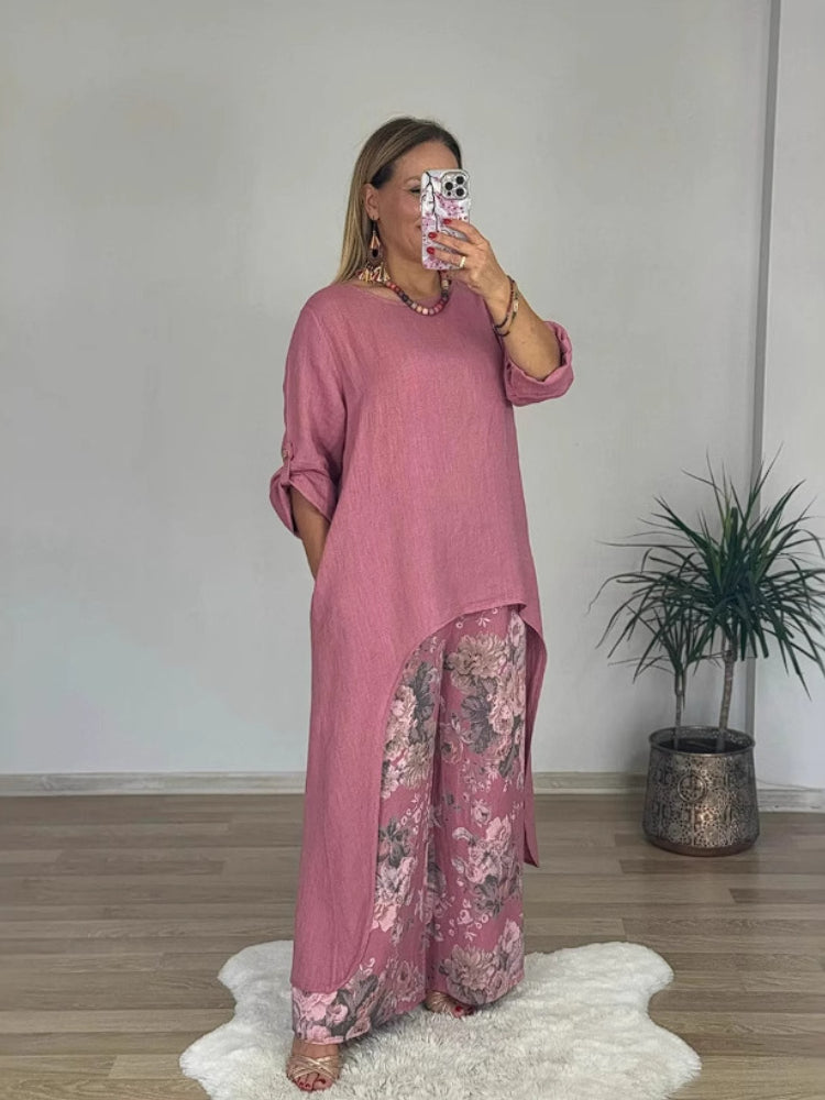 Regina | Elegantes Casual und Set für Damen mit Rundhalsausschnitt