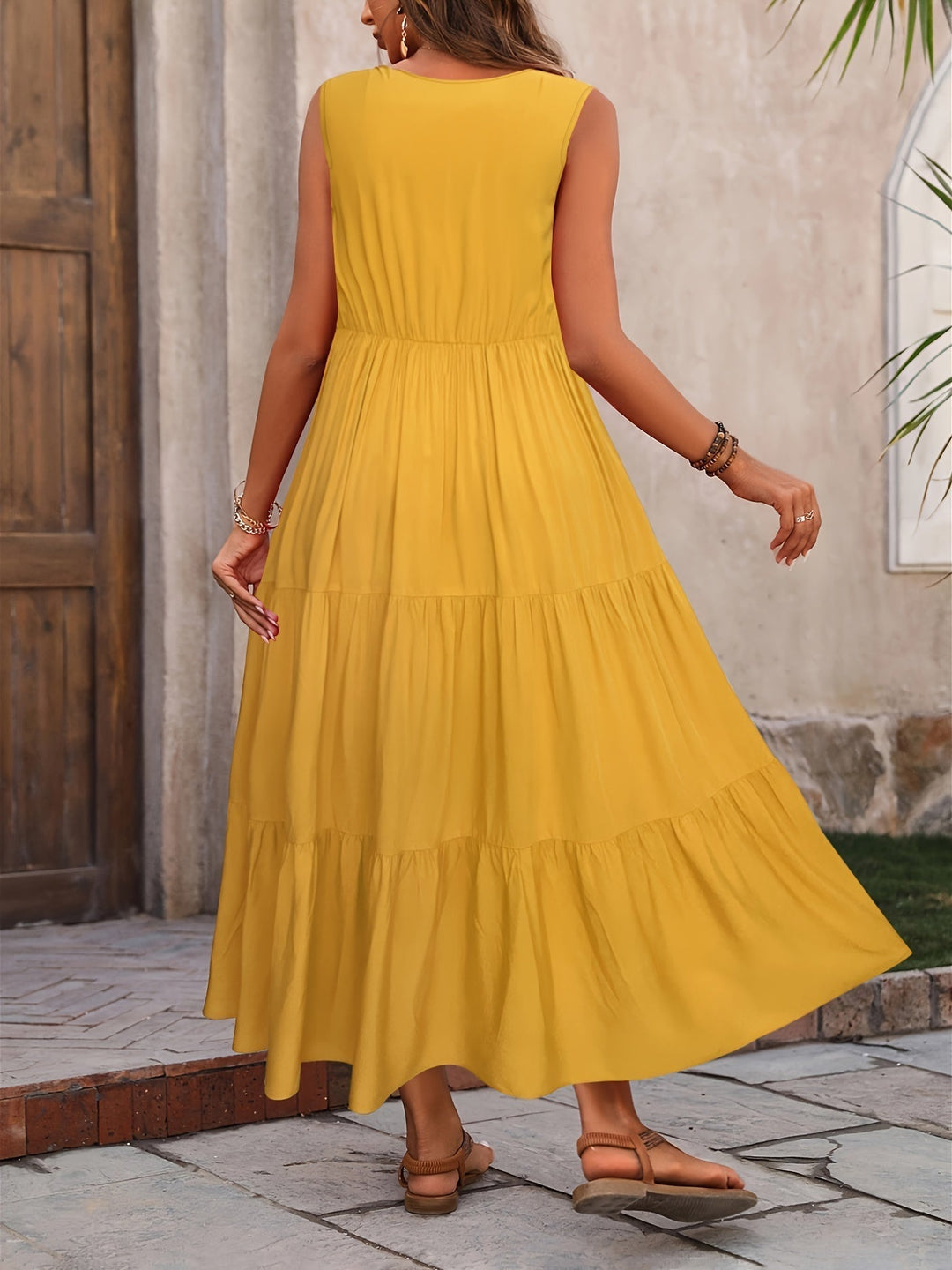 Noelia | Leichte Sommerkleid mit kurzen Ärmeln