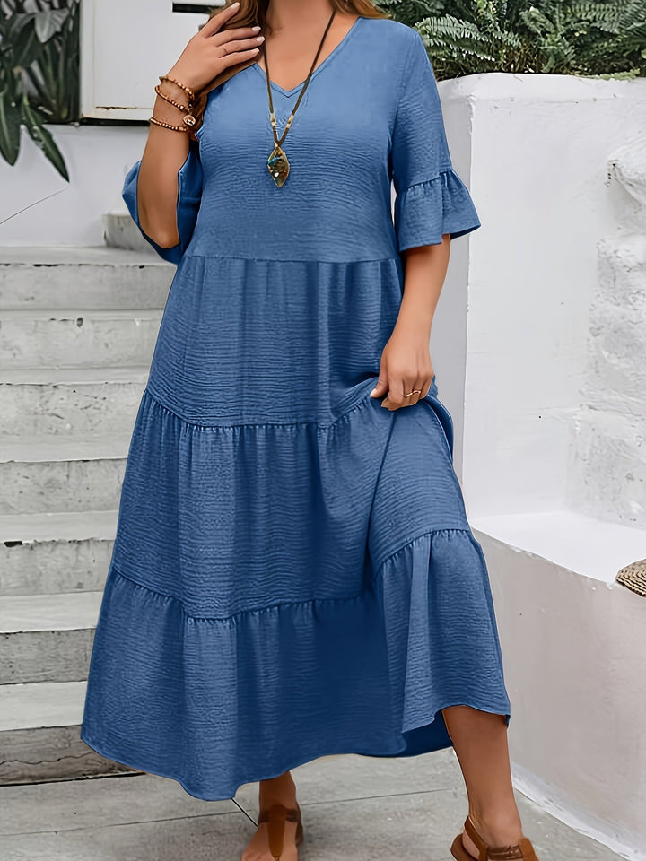 Avelisse | Anmutiges Fließendes Maxikleid für Damen mit Leoparden-Print