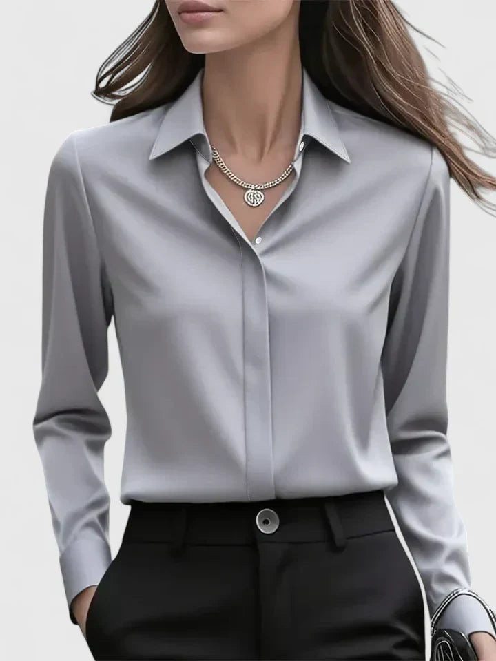 Ellen | Elegantes Button-Down-Oberteil für Damen mit langen Ärmeln