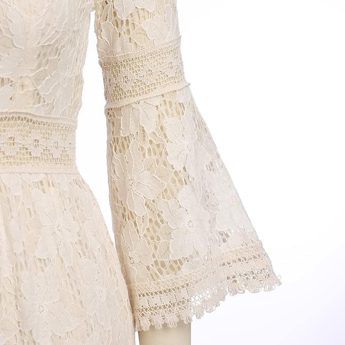 Amary | Boho-Maxikleid für Damen mit Blumenmuster und V-Ausschnitt