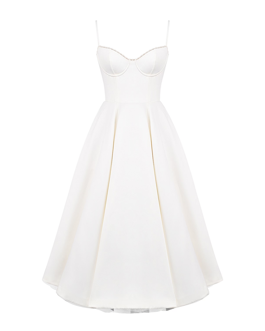 Ophira | Elegantes Korsett-Midi-Kleid für Damen mit Spaghettiträgern