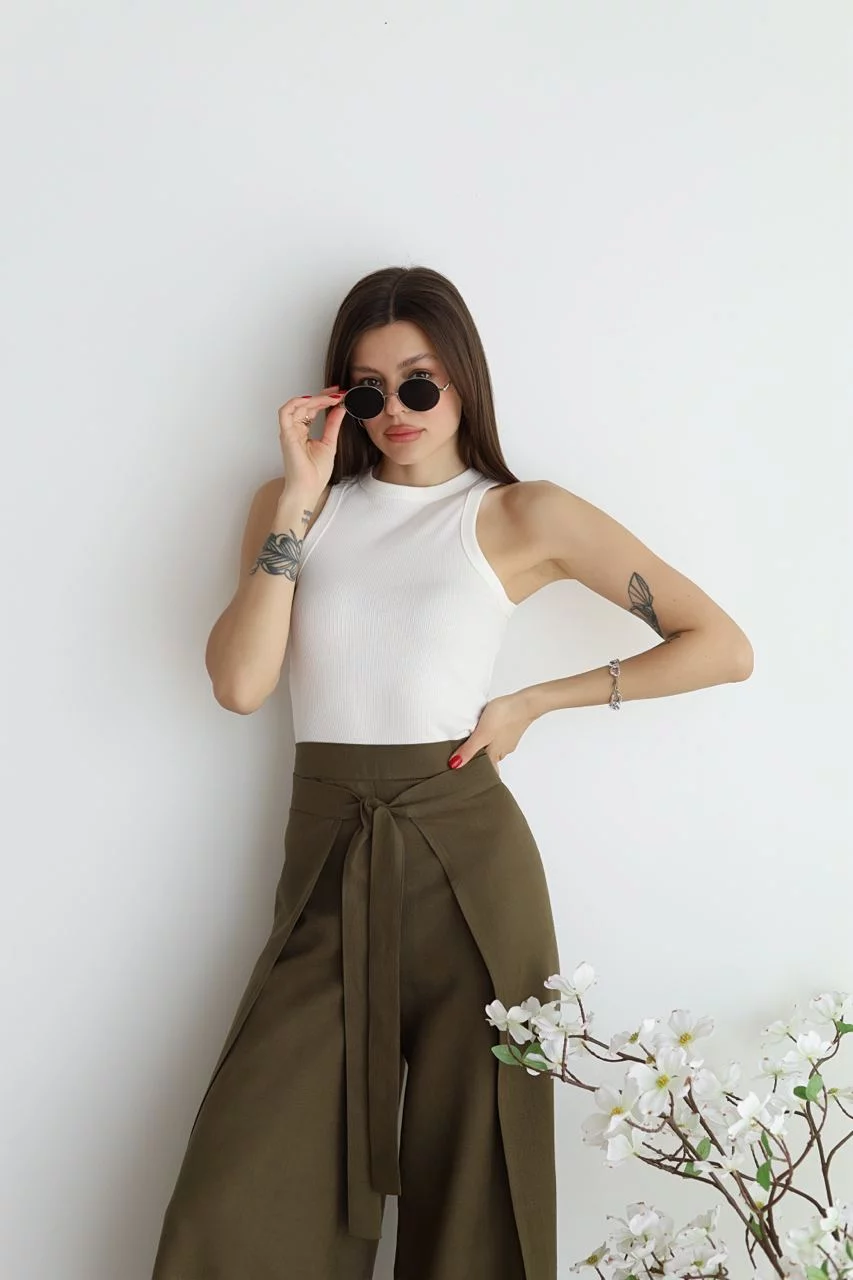 Marika | Weite hosen für Damen mit hohem Bund