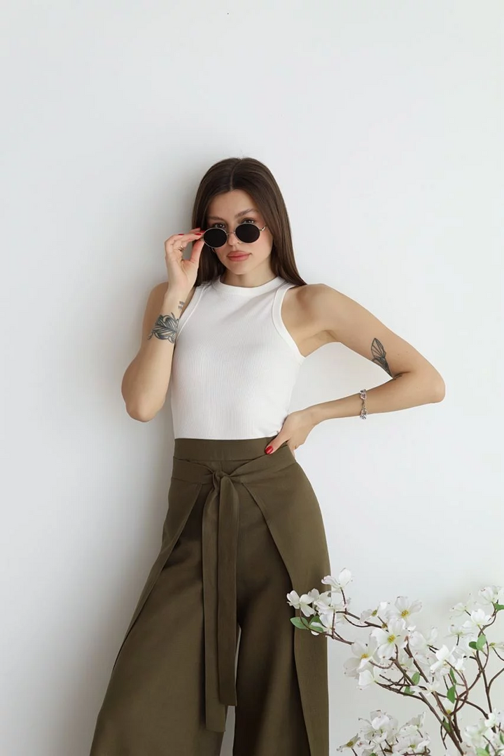 Marika | Weite hosen für Damen mit hohem Bund